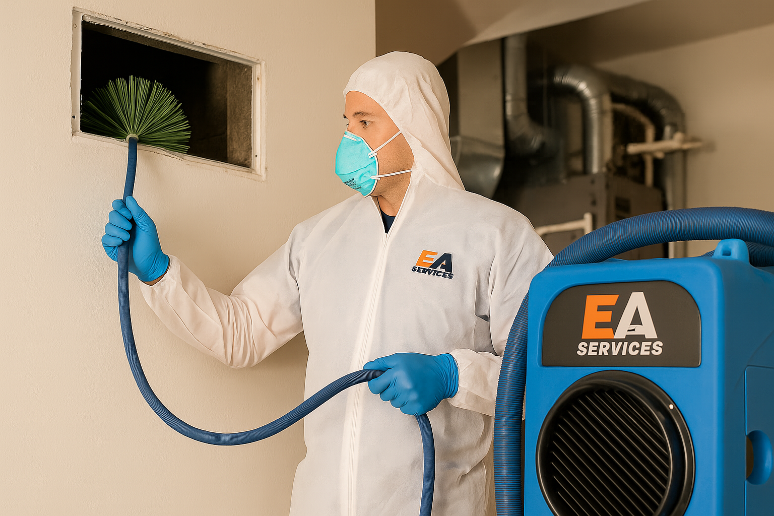 Professional air duct cleaning process steps